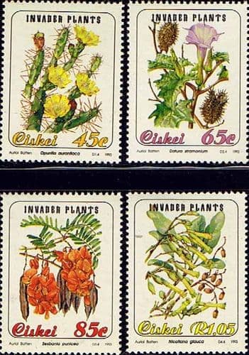 Ciskei 1993 Invader Plants Set Fine Mint
