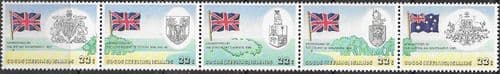 Cocos Island 1980 25th Anniversary of Territorial Status Strip Fine Mint