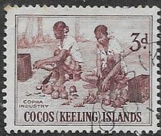 Cocos Keeling Islands 1963 SG1 Copra Industry Fine Used