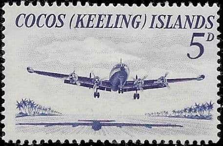 Cocos Keeling Islands 1963 SG2 Constellation Airliner Fine Mint