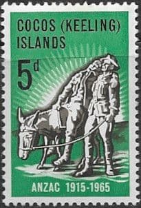 Cocos Keeling Islands 1965 SG 7 50th Anniversary of Gallipoli Landing Fine Mint