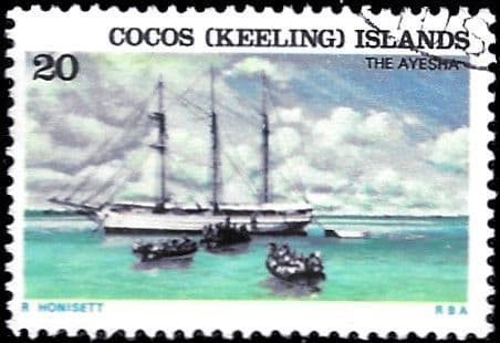 Cocos Keeling Islands 1976 Ships SG 25 Ayesha Fine Used