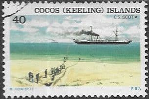 Cocos Keeling Islands 1976 Ships SG 29 CS Scotia Fine Used