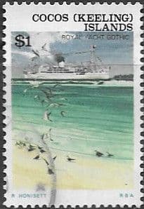 Cocos Keeling Islands 1976 Ships SG 31 Royal Yacht Gothic Fine Used
