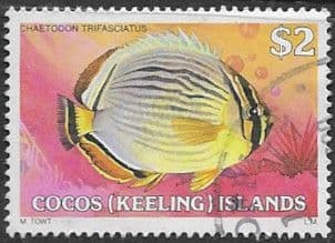 Cocos Keeling Islands 1979 Fishes SG 47 Melon Butterflyfish Fine Used