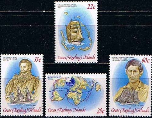 Cocos Keeling Islands 1980 Operation Drake Set Fine Mint
