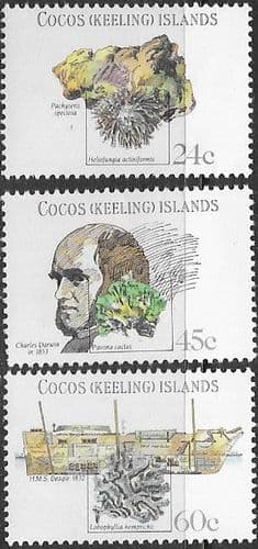 Cocos Keeling Islands 1981 150th Anniversary of Charles Darwin's Voyage Set Fine Mint