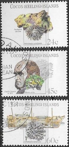 Cocos Keeling Islands 1981 150th Anniversary of Charles Darwin's Voyage Set Fine Used