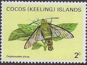 Cocos Keeling Islands 1982 Butterflies and Moths SG 85 Fine Mint