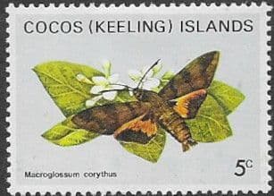 Cocos Keeling Islands 1982 Butterflies and Moths SG 86 Fine Mint