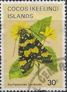Cocos Keeling Islands 1982 Butterflies and Moths SG 90 Fine Used