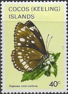 Cocos Keeling Islands 1982 Butterflies and Moths SG 92 Fine Mint