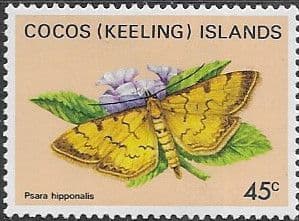 Cocos Keeling Islands 1982 Butterflies and Moths SG 93 Fine Mint