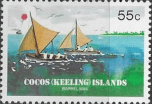 Cocos Keeling Islands 1984 75th Anniversary of Barrel Mail SG 112 Fine Used