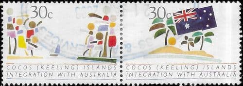 Cocos Keeling Islands 1984 Integration of Cocos (Keeling) Islands with Australia Pair Fine Used