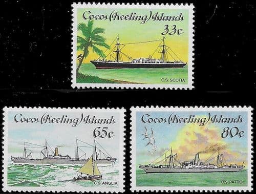 Cocos Keeling Islands 1985 Cable-laying Ships Set Fine Mint