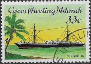Cocos Keeling Islands 1985 Cable Laying Ships SG 129 Fine Used