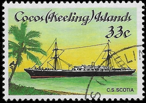 Cocos Keeling Islands 1985 Cable Laying Ships SG 129 Fine Used