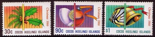 Cocos Keeling Islands 1986 Christmas Set Fine Mint