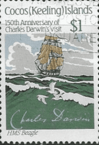 Cocos Keeling Islands 1986 HMS Charles Darwin SG 154 Fine Used