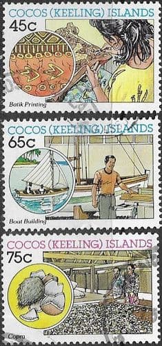 Cocos Keeling Islands 1987 Islands Malay Industries Set Fine Used