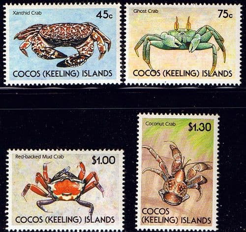Cocos Keeling Islands 1990 Crabs Set Fine Mint