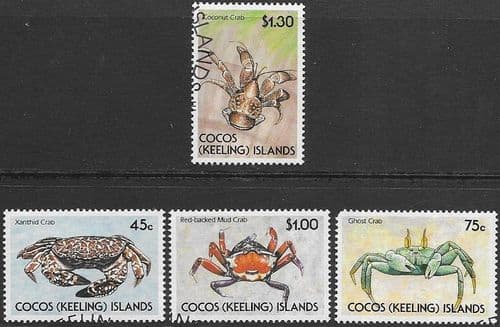Cocos Keeling Islands 1990 Crabs Set Fine Used