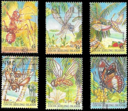 Cocos Keeling Islands 1995 Insects Set Fine Used