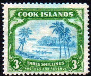 Cook Island 1944 Native Canoe VI SG 145 Fine Mint