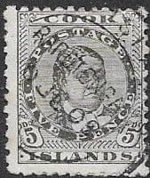 Cook Islands 1893 SG 17 Queen Makea Takau Used