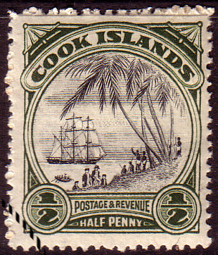 Cook Islands 1944 SG 137 Captain Cook Landing Fine Used