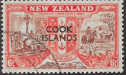 Cook Islands 1946 King George VI Victory SG 148 Fine Used