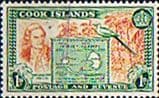 Cook Islands 1949 Cook and Map of Hervey Islands SG 151 Fine Mint