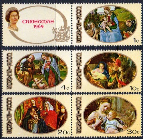 Cook Islands 1969 Christmas Set Fine Mint