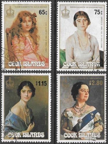 Cook Islands 1985 Queen Mother Life and Times Set Fine Used