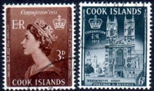 Cook Islands Queen Elizabeth II 1953 Coronation Set Fine Used