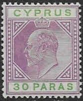 Cyprus 1902 King Edward VII SG 51 Fine Mint