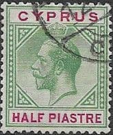 Cyprus 1912 King George V SG 75a Fine Used