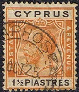 Cyprus 1924 King George V SG 107 Fine Used