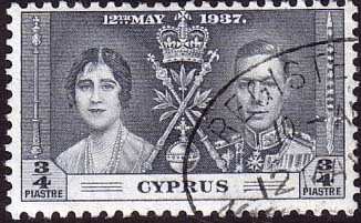 Cyprus 1937 King George VI Coronation SG 148 Fine Used