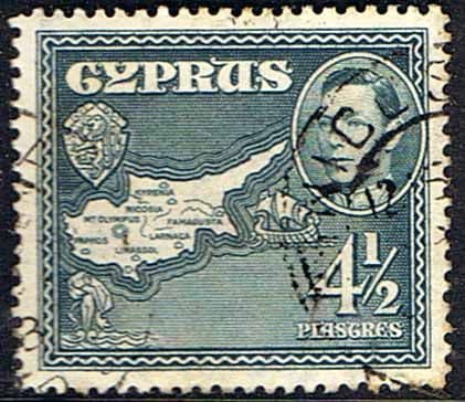 Cyprus 1938 SG 157 Map of Island Fine Used