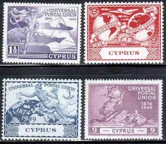 Cyprus 1949 Universal Postal Union Set Fine Mint
