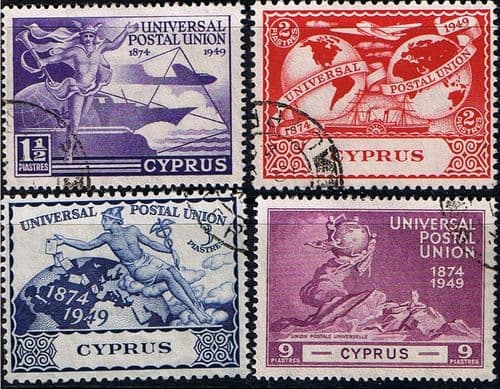 Cyprus 1949 Universal Postal Union Set Fine Used