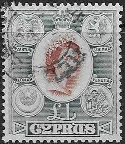 Cyprus 1955 New Currency SG 187 Fine Used