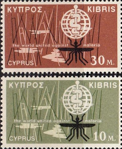 Cyprus 1962 Malaria Eradication Set Fine Mint