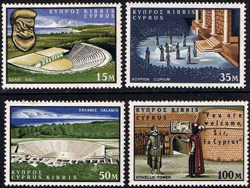Cyprus 1964 William Shakespeare Set Fine Mint