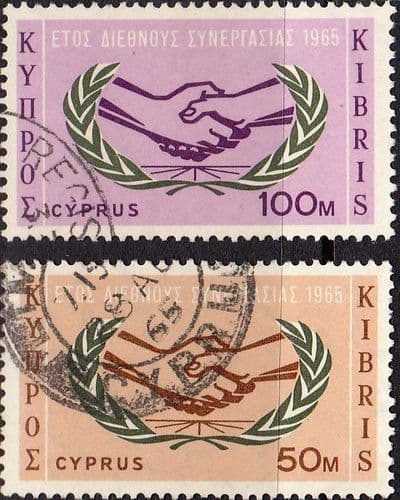 Cyprus 1965 International Co-operation Year Set Fine Used