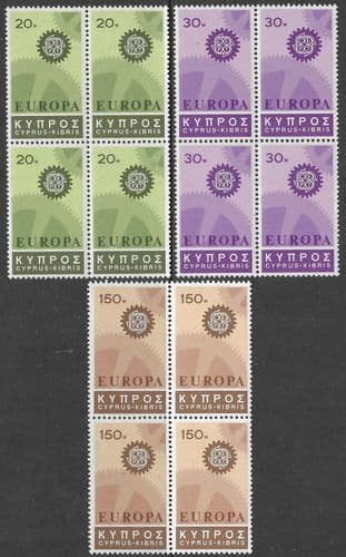 Cyprus 1967 Europa Set Block of 4 Fine Mint