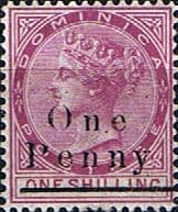 Dominica 1886 Queen Victoria SG 19 Overprint Fine Mint