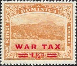 Dominica 1916 War Tax Surcharged SG 59 Fine Mint